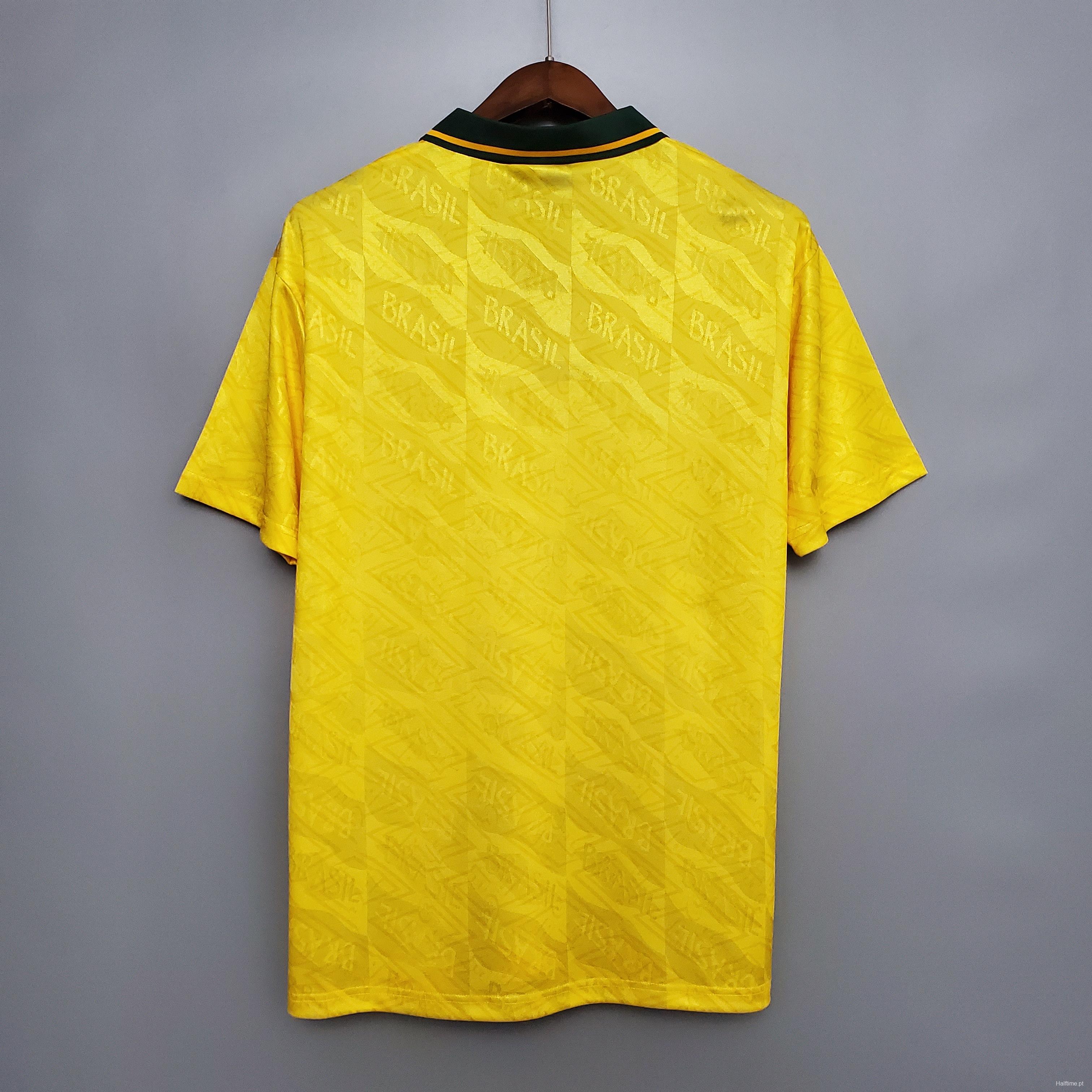 Retro Brazil 91/93 home Soccer Jersey