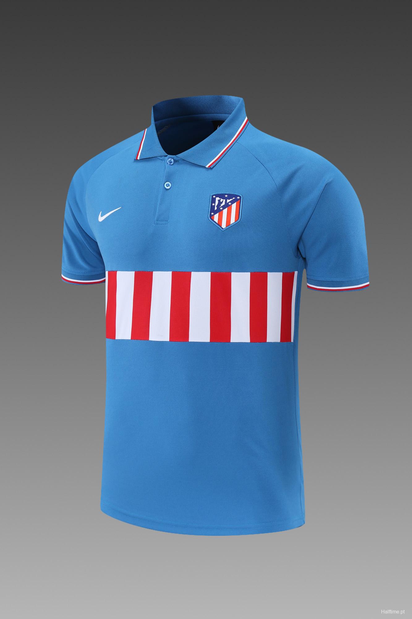 Atletico Madrid POLO kit Blue red and white stripes (not supported to be sold separately)