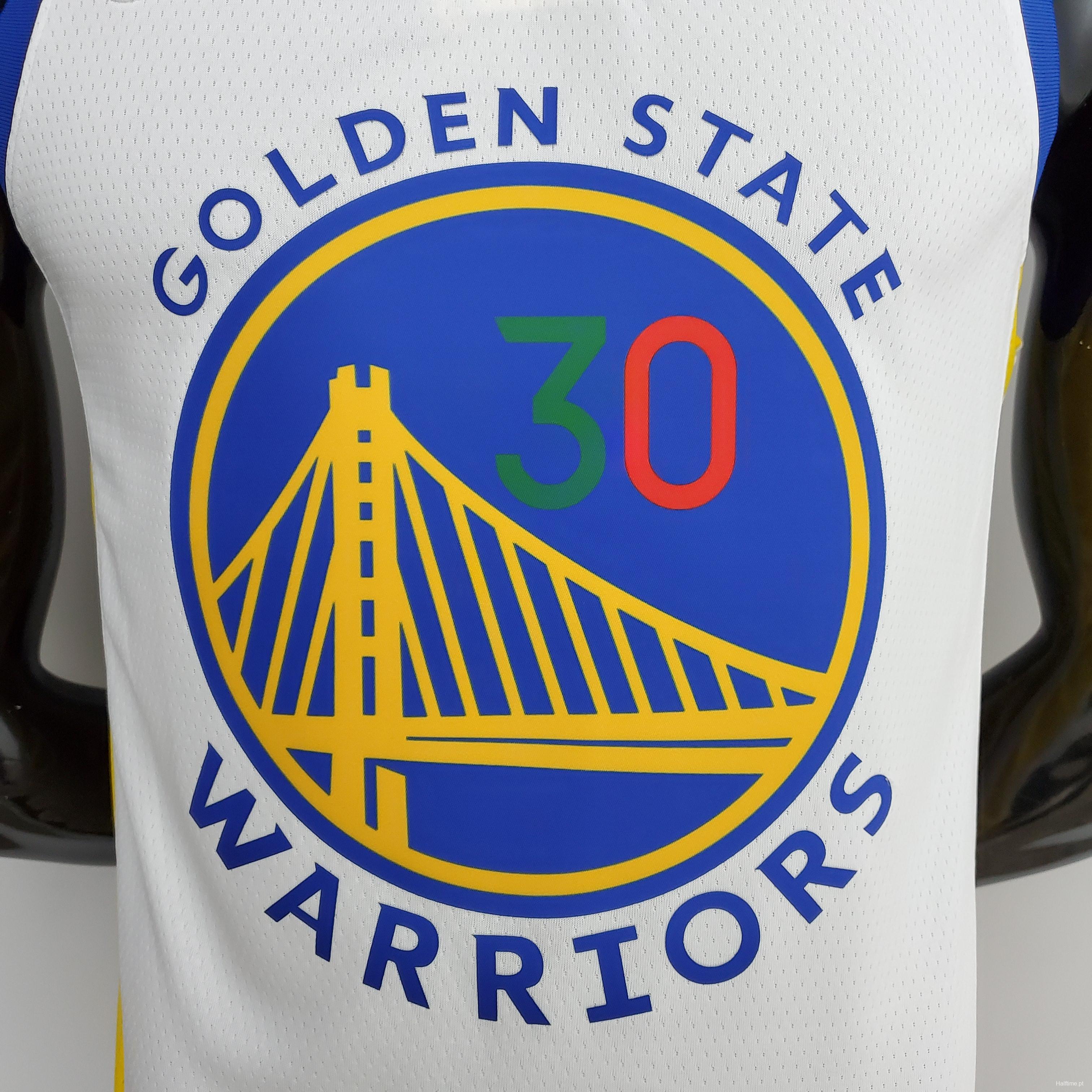 75th Anniversary Golden State Warriors Curry #30 Mexico Edition White NBA Jersey