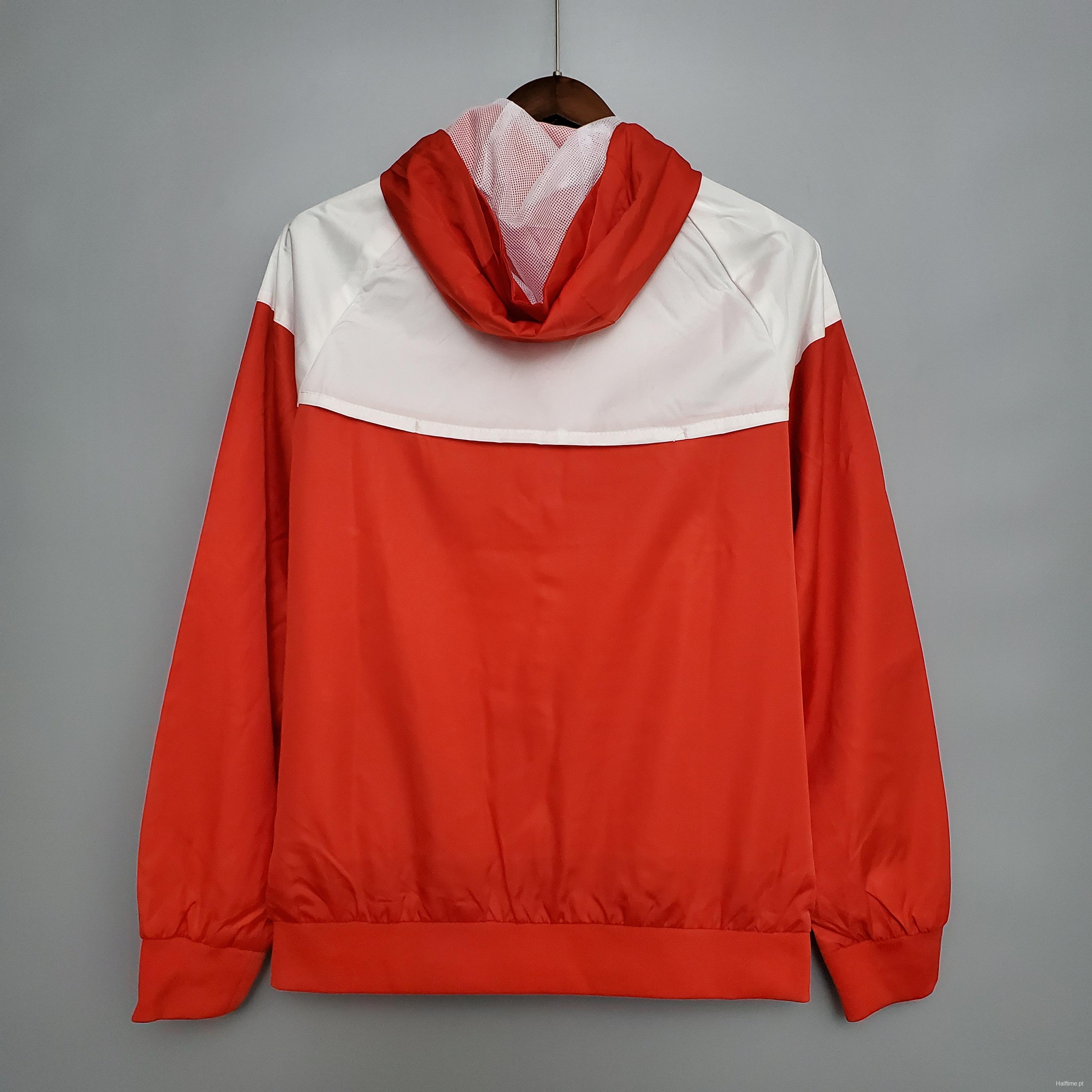 Windbreaker Internacional Red and White Soccer Jersey