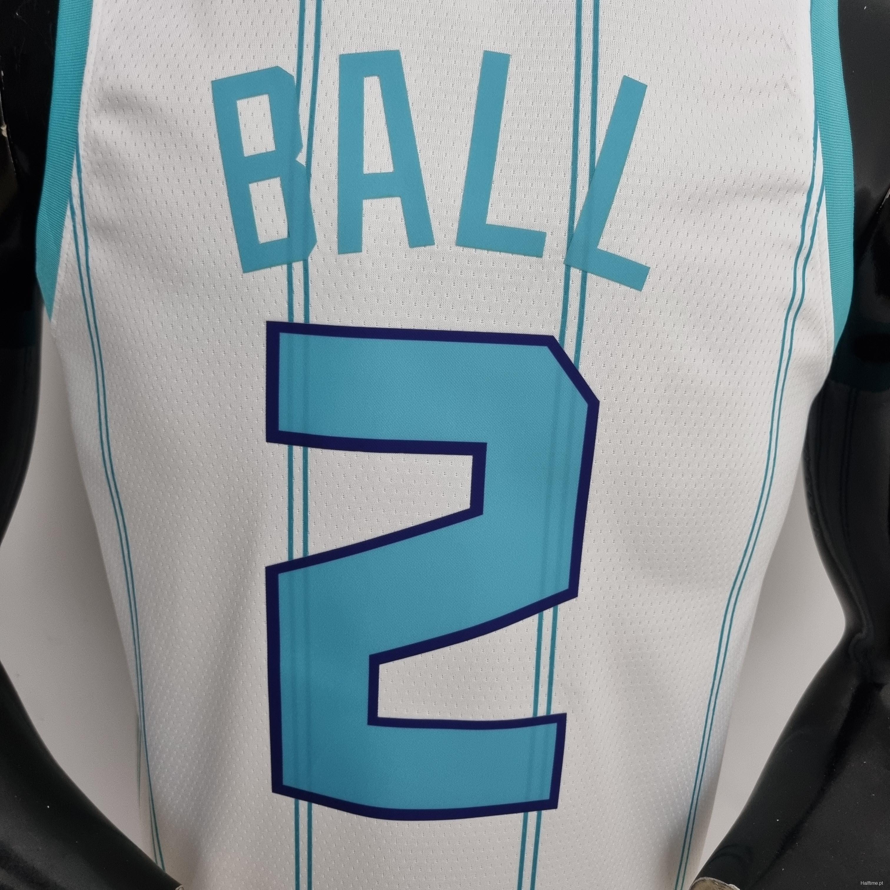 75th Anniversary Ball #2 Charlotte Hornets White NBA Jersey