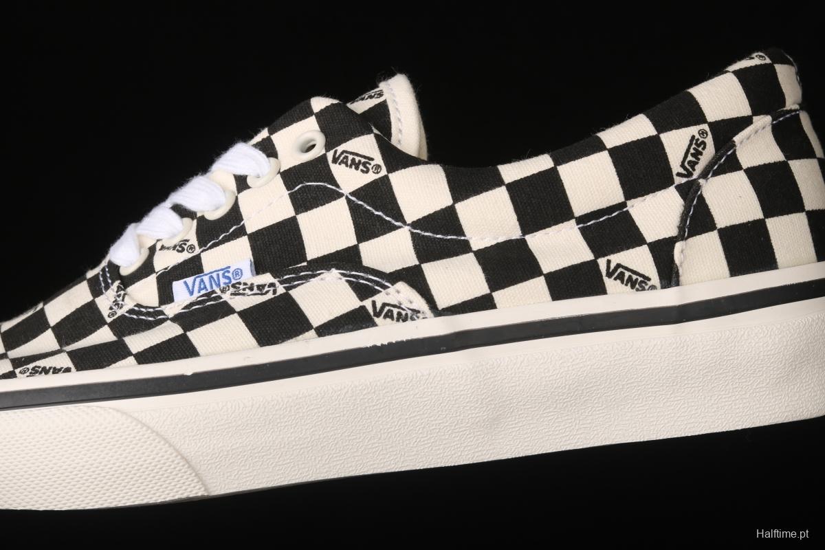 Vans Vault OG Era Lx Vance 20ss high-end branch line black and white checkerboard letter low-top canvas board shoes VN0A4BV4R6R