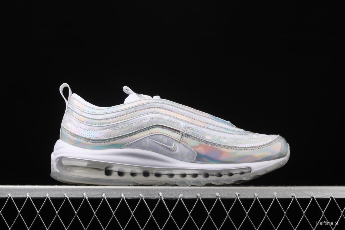 NIKE Air Max 97 PRM colorful laser reflective bullet air cushion running shoes CU8872-196