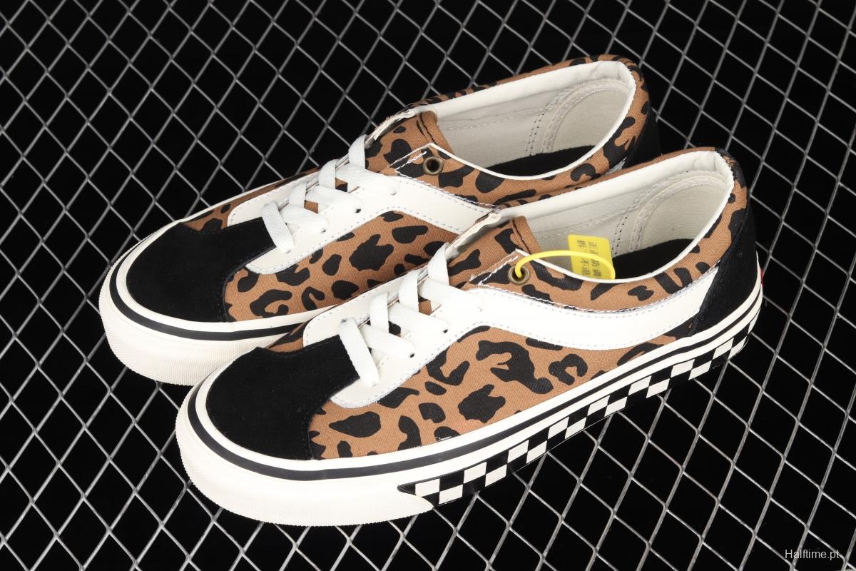 Vans Bold IN Anna classic retro leopard-print checkerboard leisure sports skateboard shoes VN0A3WLPR6R