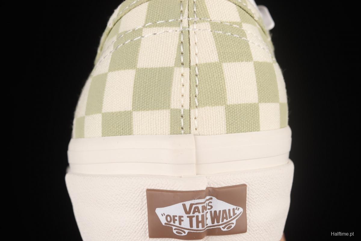 Vans Authentic Anaheim series classic green and white checkered low-top casual board shoes VN0A5HZS9F0