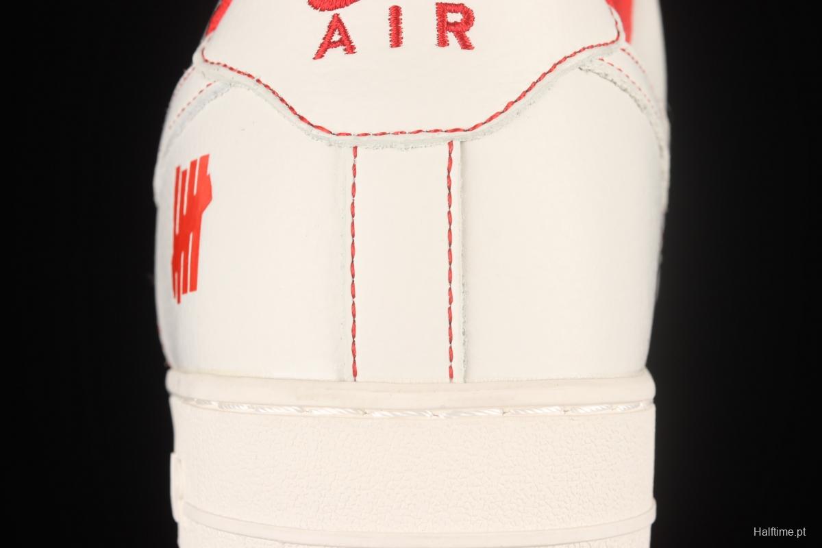 Undefeated x NIKE Air Force 1o07 Low low-top casual board shoes UN1315-801co-branded in white and red