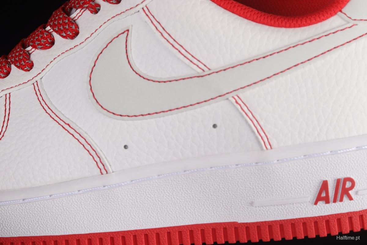 NIKE Air Force 1'07 Low SU19 White Red 3M Reflective Low Top Casual Sneakers CN2896-101