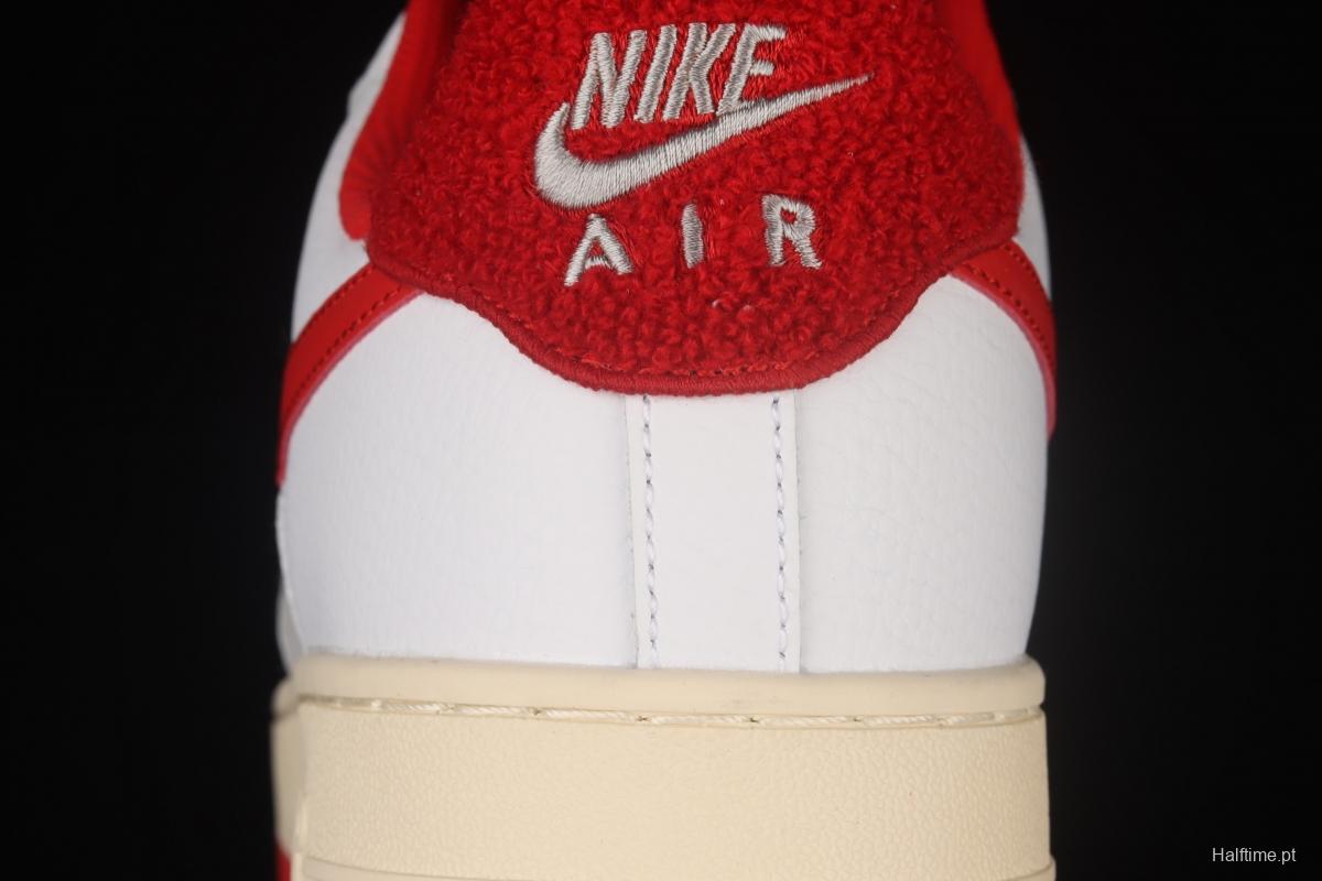 NIKE Air Force 1x07 sail white red low top casual board shoes DO5220-161,