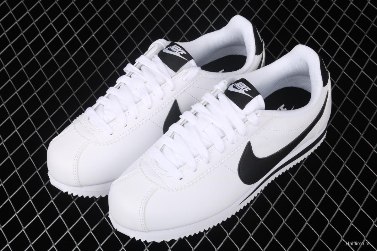 NIKE Roshe QS evergreen classic white and black leather soft foam shoes 807471-101