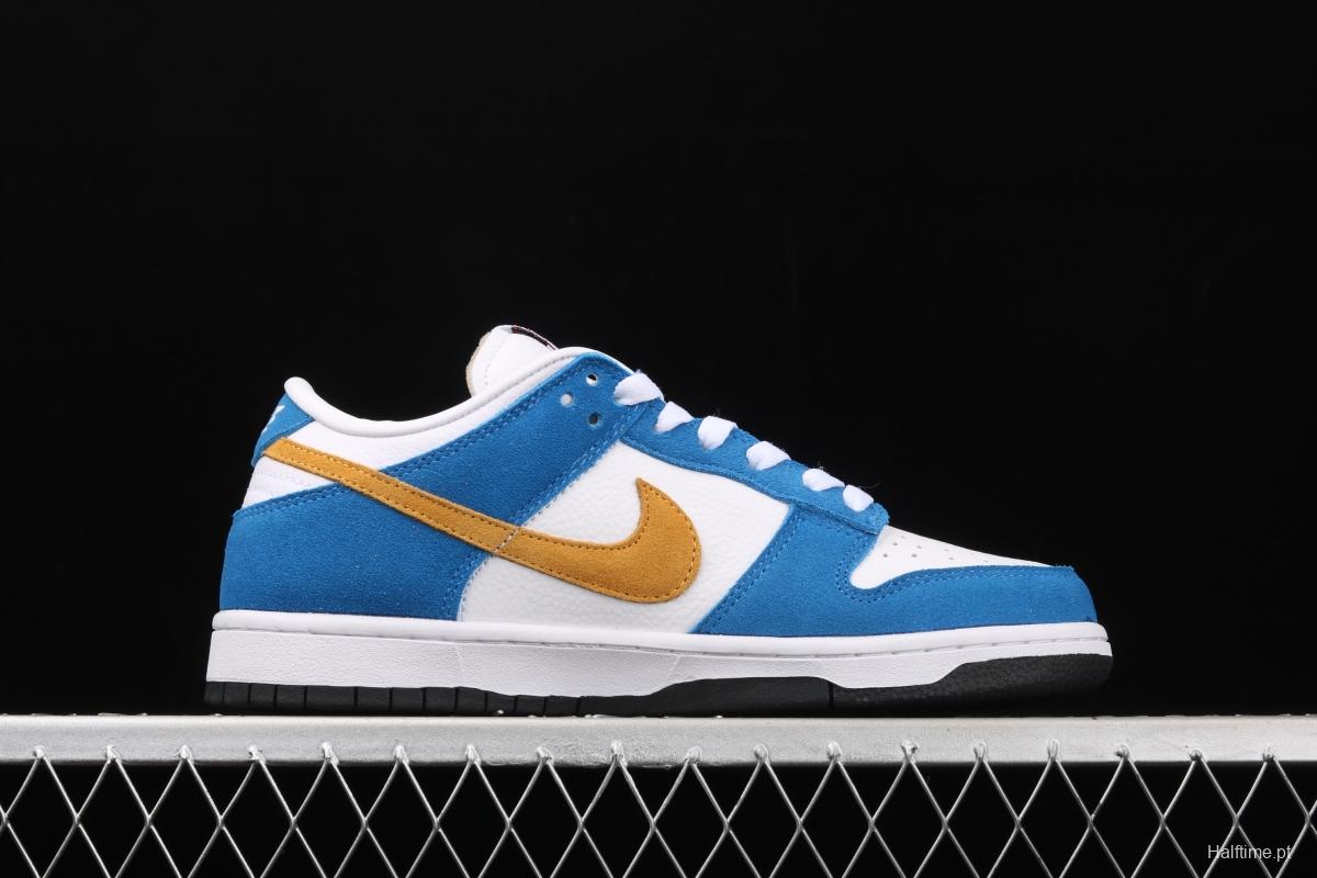 Kasina x NIKE SB DUNK Low co-signed blue and yellow retro low-top leisure sports skateboard shoes CZ6501-100