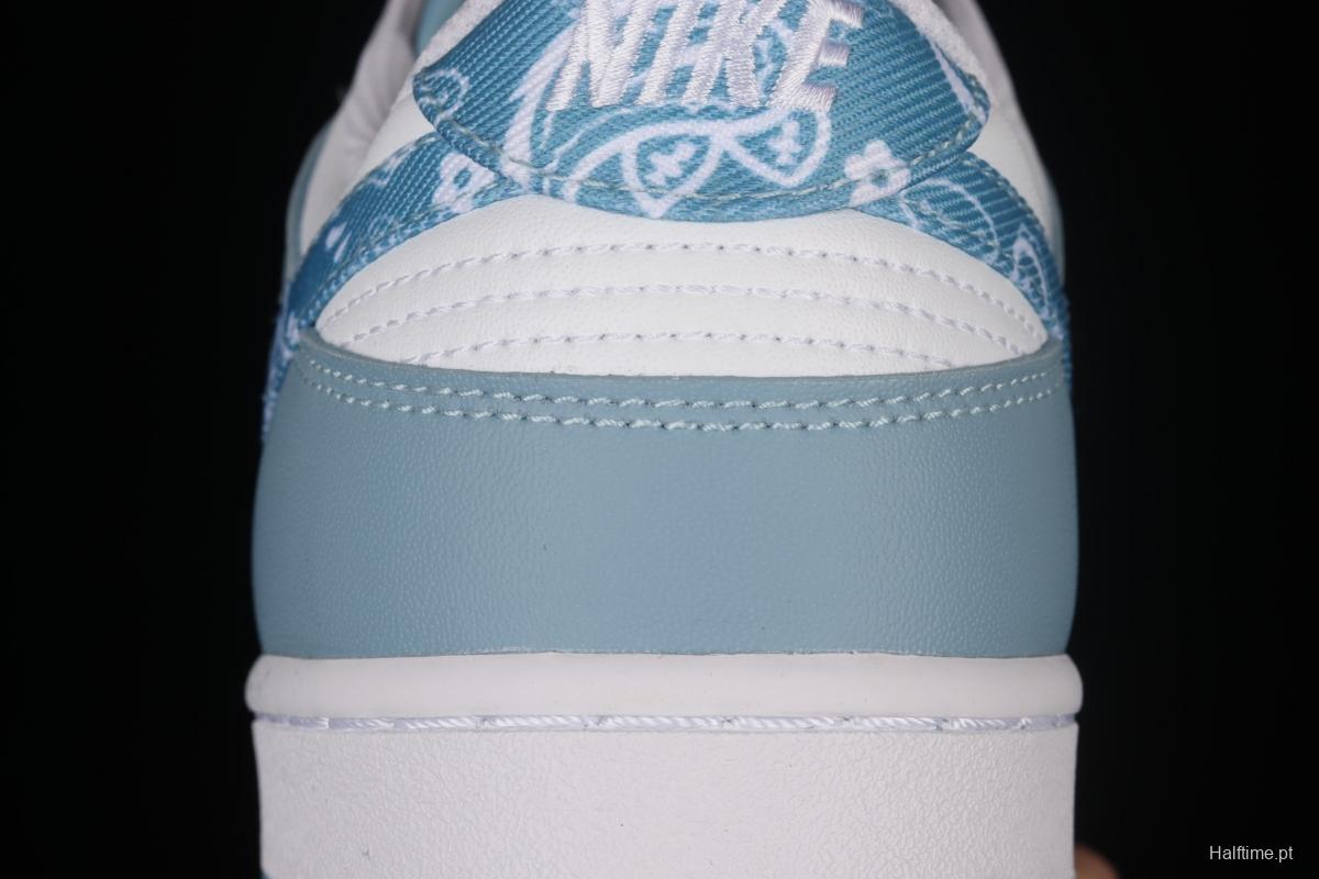 NIKE DUNK Low Green/blue paisley turquoise Paisley SB rebound fashion casual board shoes DH4401-101