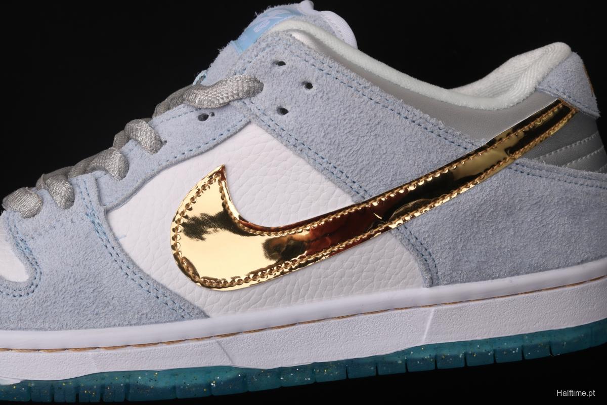 Sean Cliver x NIKE SB DUNK Low Pro QS artist low top skateboard shoes DC9936 100 Halftime