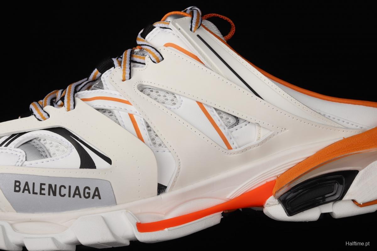 Balenciaga Sneaker Tess s.Gomma MAILLE WHITE/ORANGE 2021ss 3.0 three-generation outdoor concept shoes semi-drag W3CP59059