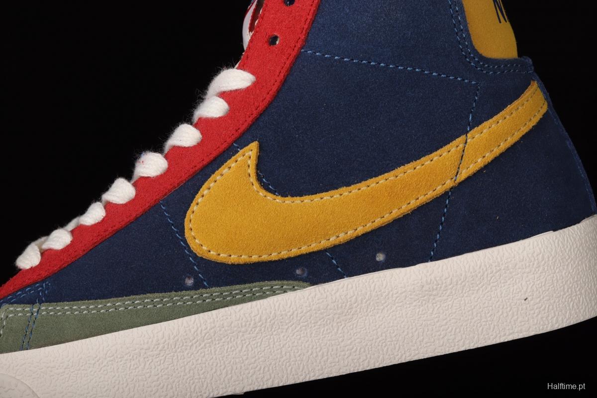 NIKE Blazer Mid'77 Vntg We Suede spliced Yuanyang high-top casual board shoes DC9179-476