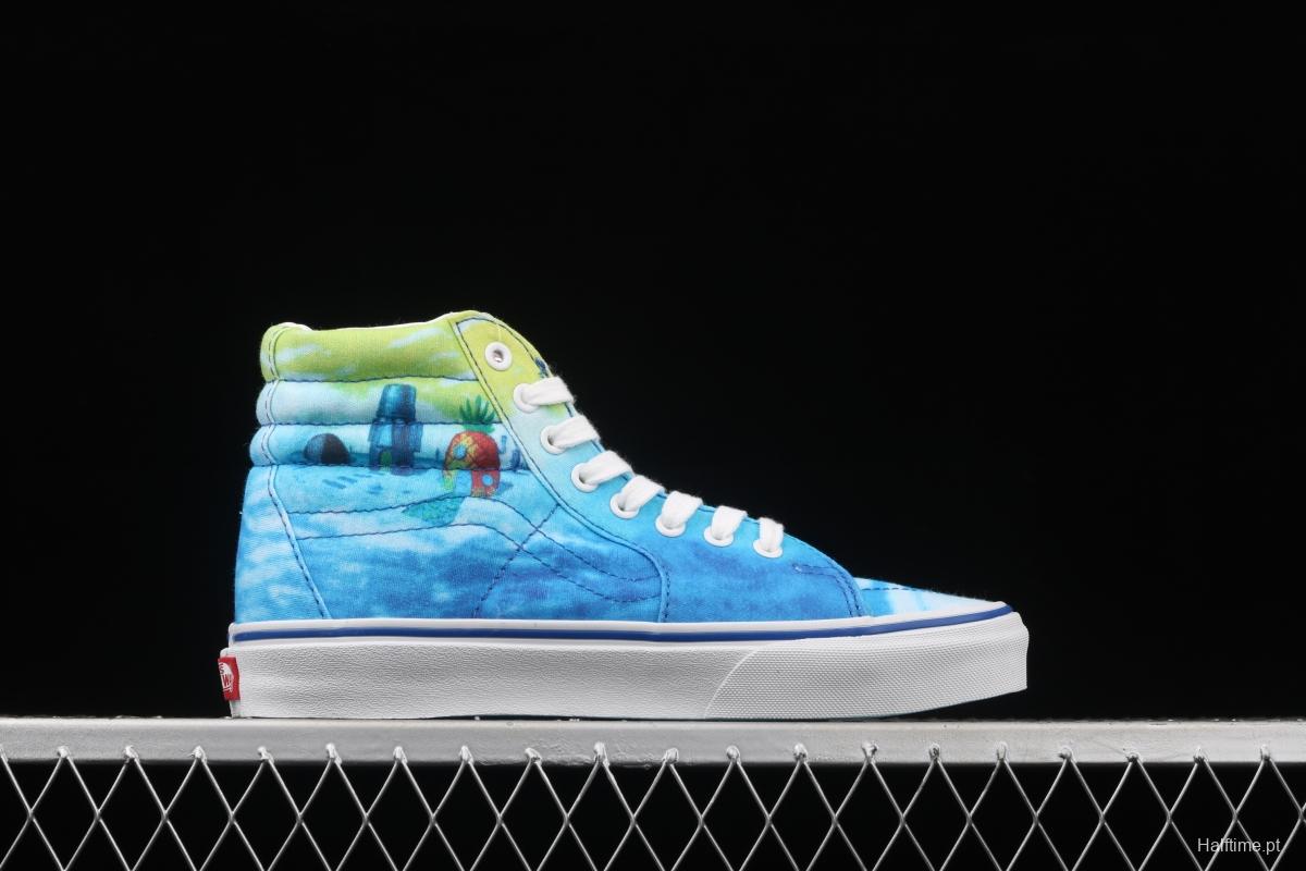 SpongeBob x Vans Sk8-Hi theme animation joint series of high-top casual board shoes VN0A32QQZAW