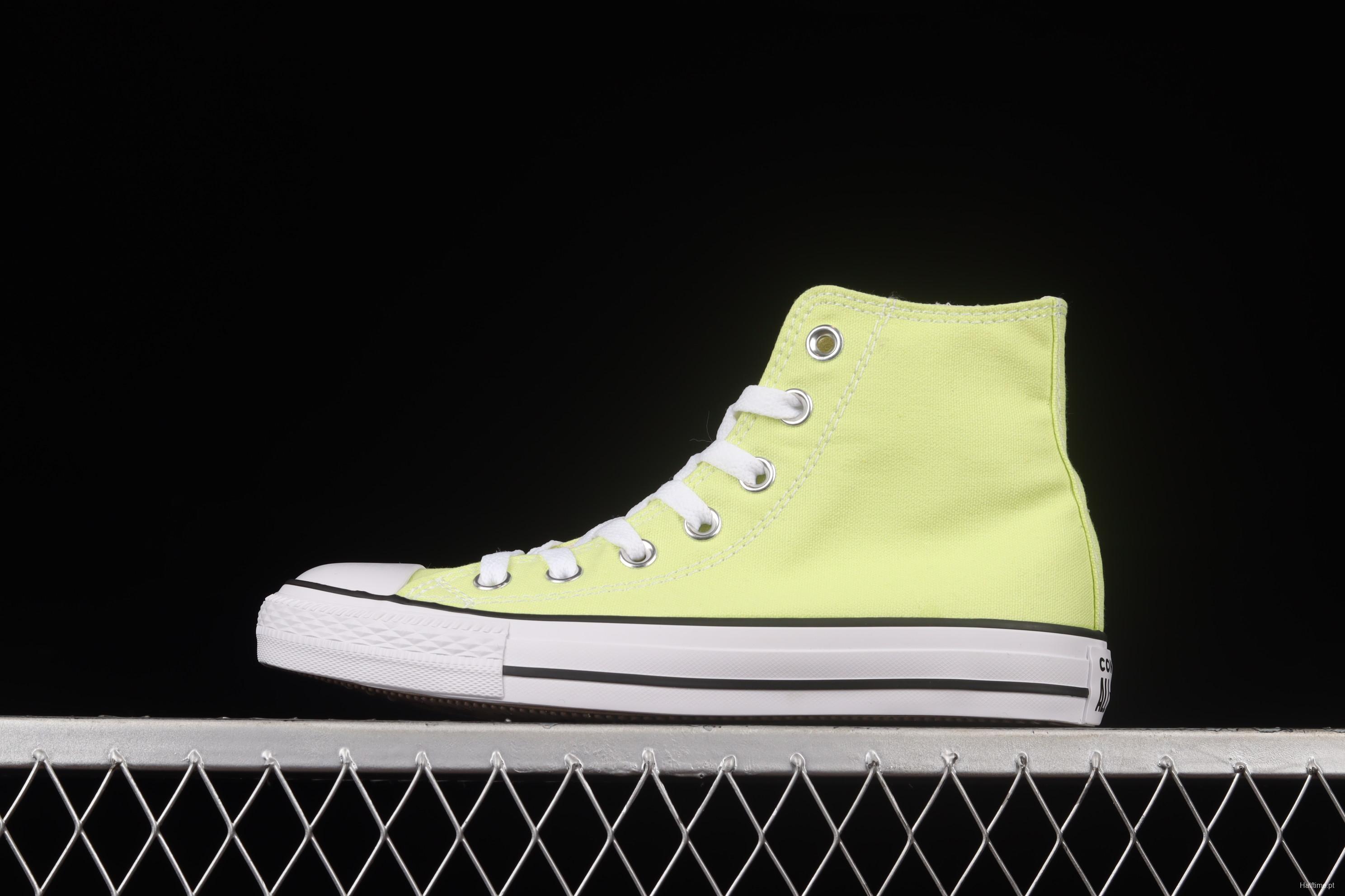 Lemon yellow converse high tops best sale