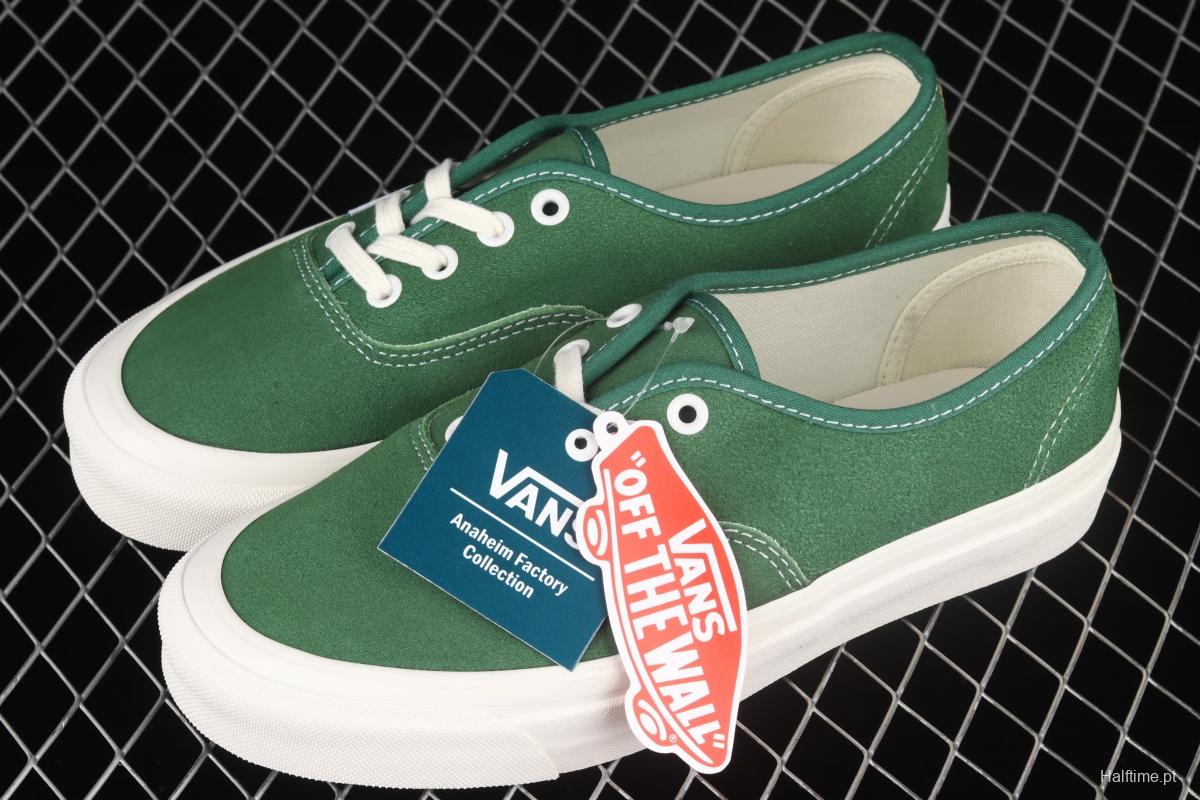 Vans OG Authentic Lx green suede vulcanized low upper shoes VN0A4BV94JG