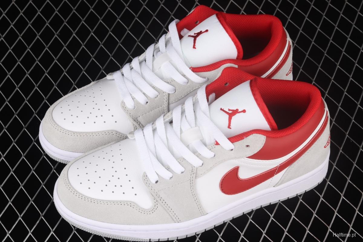 Air Jordan 1 Low low-end rice white red retro culture leisure sports basketball shoes DC6991-016