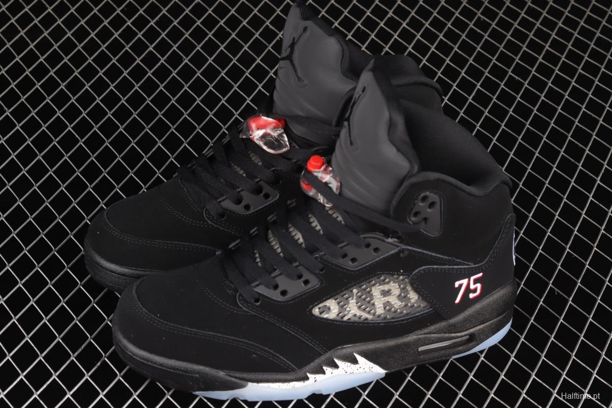 Air Jordan 5 OG Black Metallic Black Silver AV9175-001