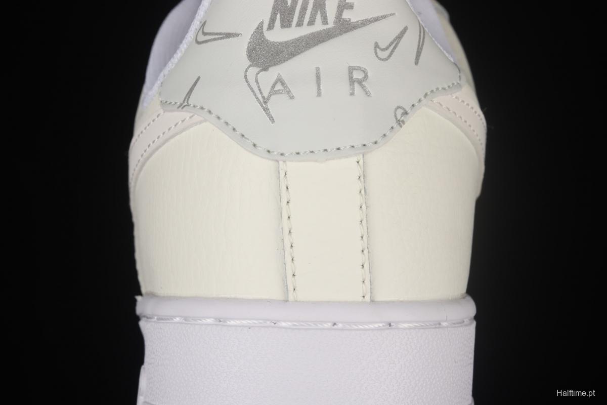 NIKE Air Force 1' 07 Low simple white 3M reflective low-top casual board shoes DR7857-100