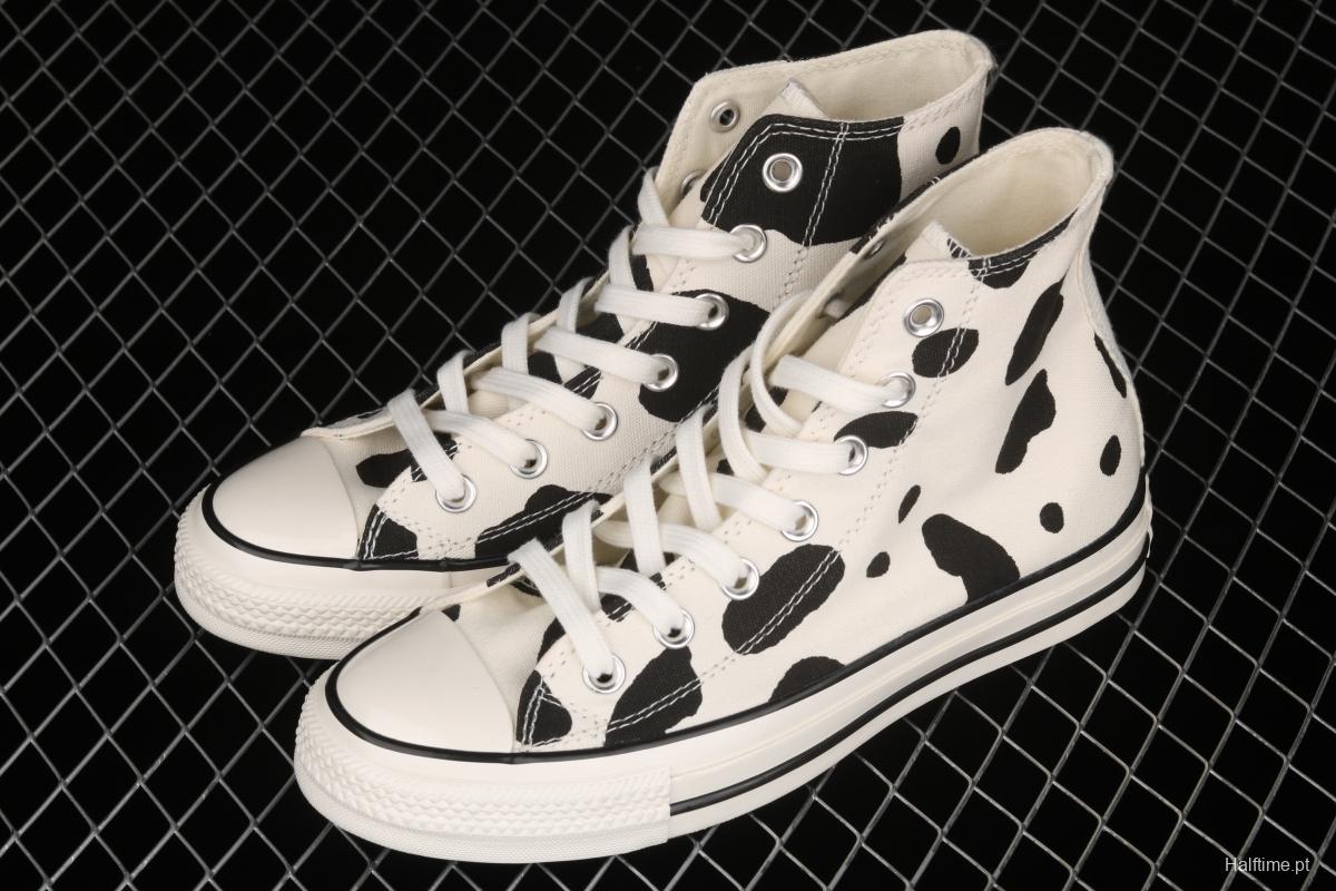 Converse 21ss All Star US Cow Spot Japanese Converse vintage cow pattern high upper shoes 1SC563