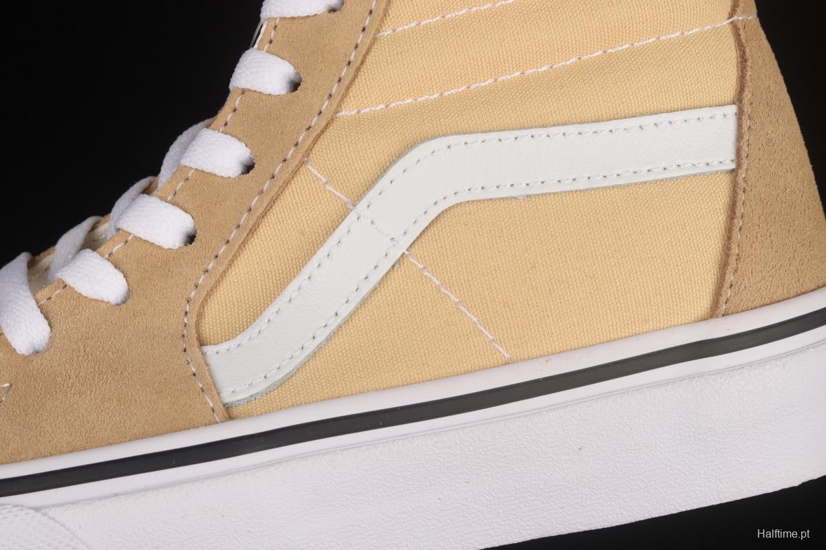 Vans Sk8-Hi milk tea color high-top casual board shoes VN0A32QG4G5