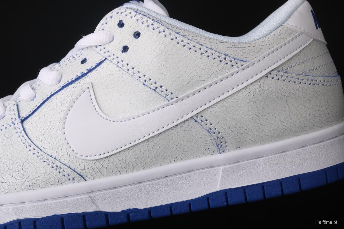 NIKE SB DUNK Low Pro Magnolia QQ crack ice blue blue porcelain sports skateboard shoes CJ6884-100