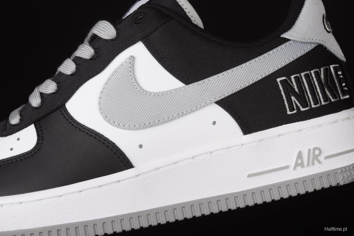 NIKE Air Force 1 Low shadow black gray canvas low upper shoes CT2301-001