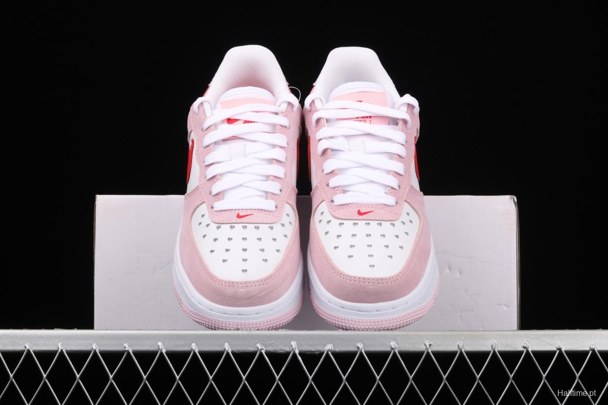 NIKE Air Force 11607 QS Pink Valentine's Day PEACEMINUSONE same style DD3384-600