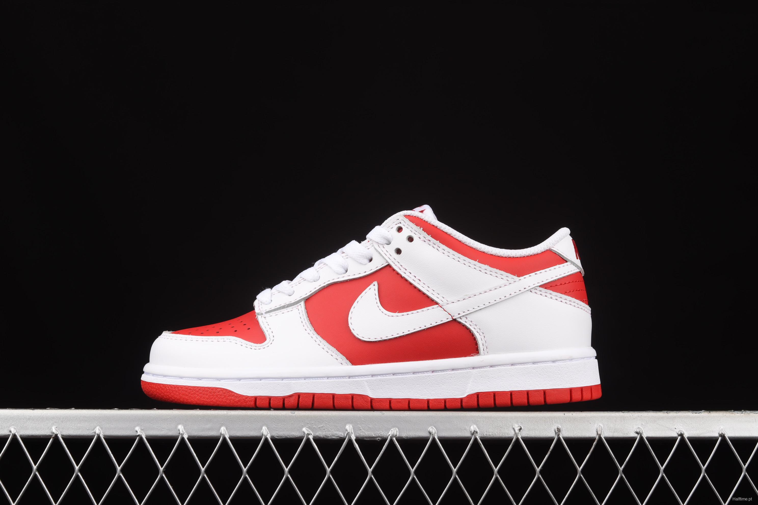 NIKE SB DUNK Retro Low White/University Red University Red Slam Dunk Series low-side leisure sports skateboard shoes CW1590-600