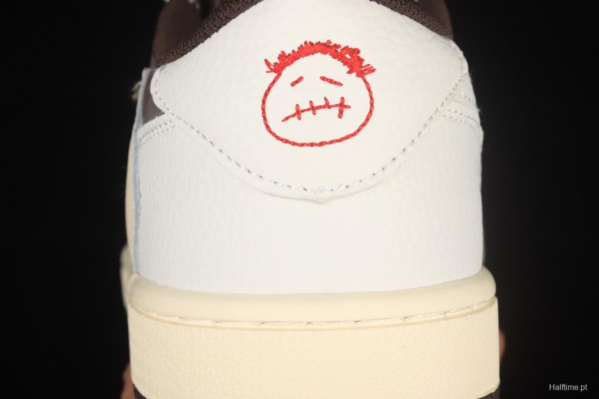 Fragment design x Travis Scott x NIKE Air Jordan 1 Low OG TS Joint Lightning Barb CT8527-086