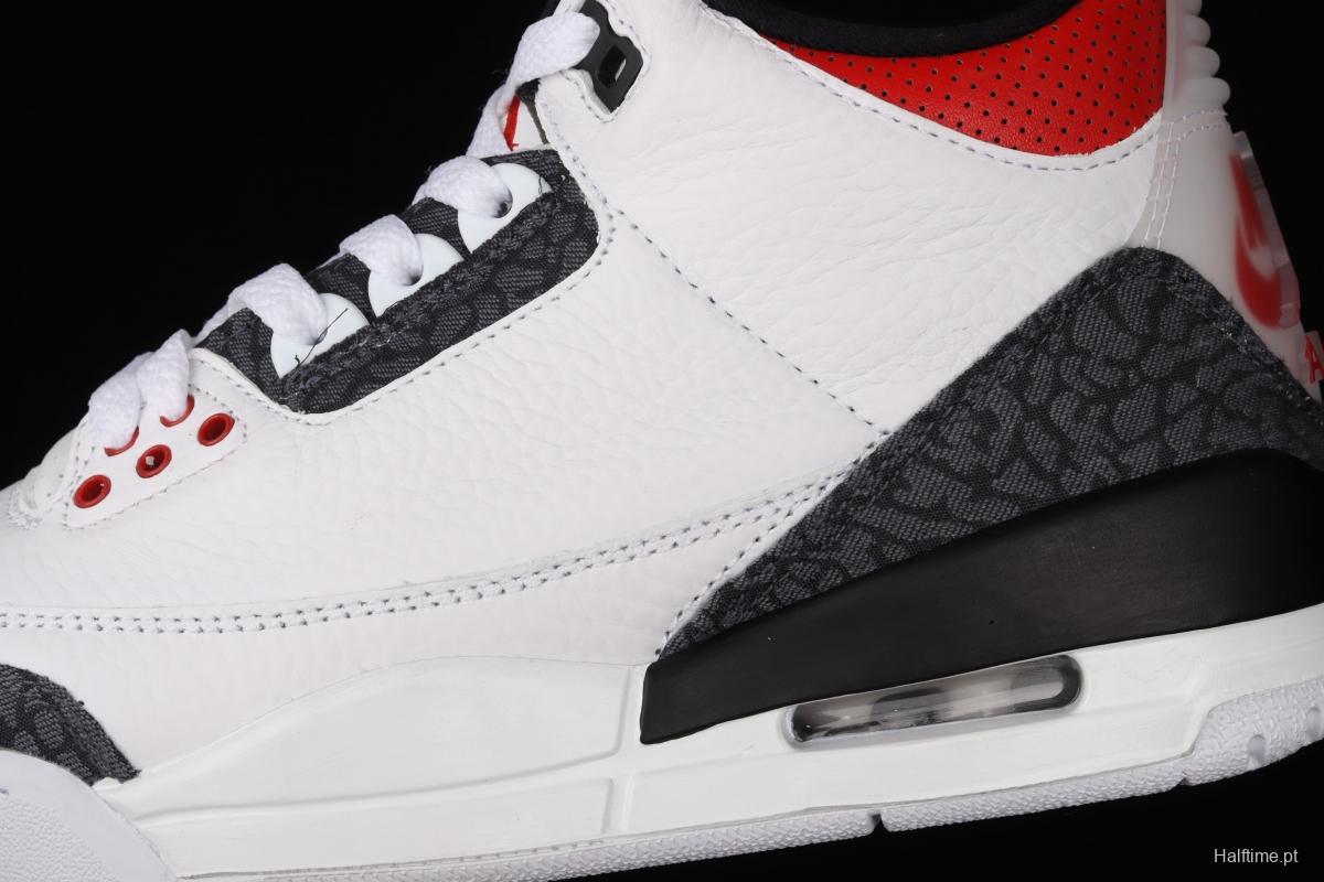 Air Jordan 3 SE DNM Fire Red AJ3 Joe 3 Flame Red Cowboy head layer genuine Standard CZ6431-100