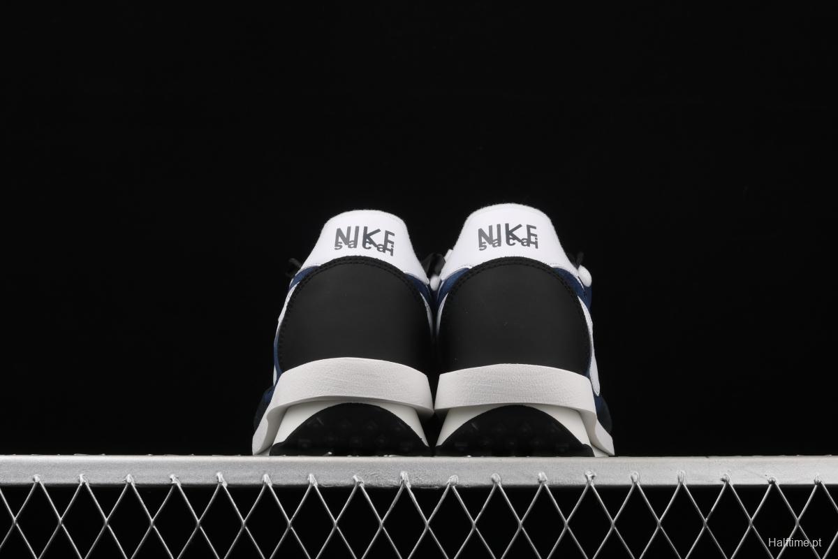 Fragment Design x Sacai x NIKE LVD Waffle Daybreak Fujiwara Hiroshi Fujiwara co-signed the catwalk style double hook Swoosh running shoes BV0073-041