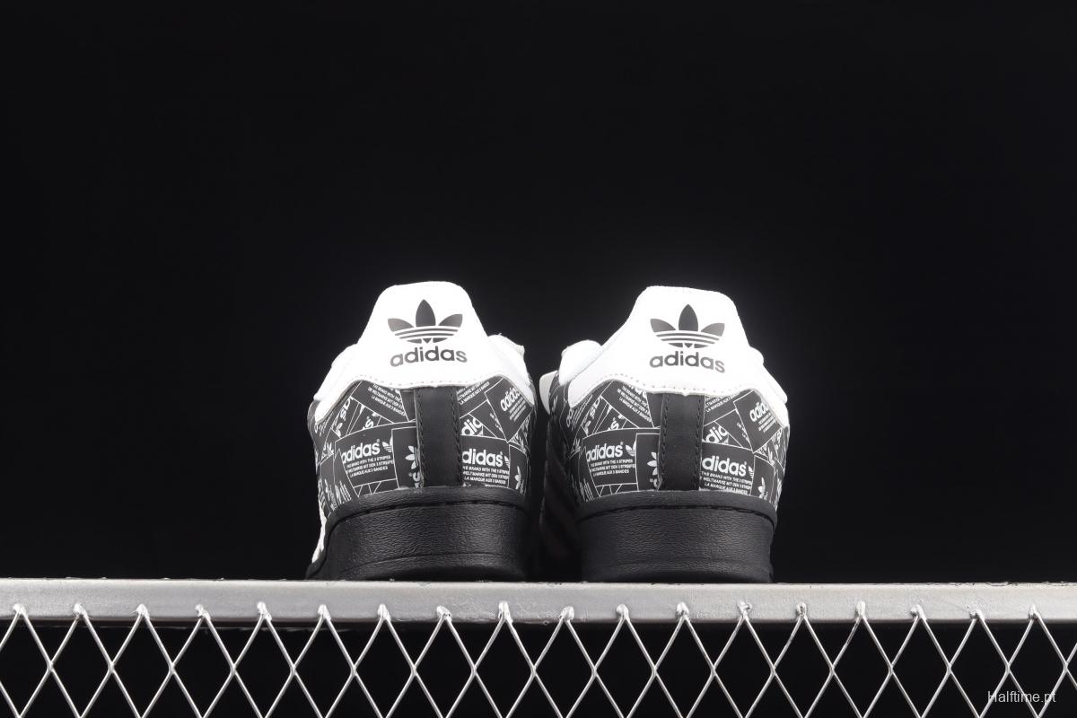 Adidas Originals Superstar FV2820 shell head printed with logo 3M reflective classic sports shoes