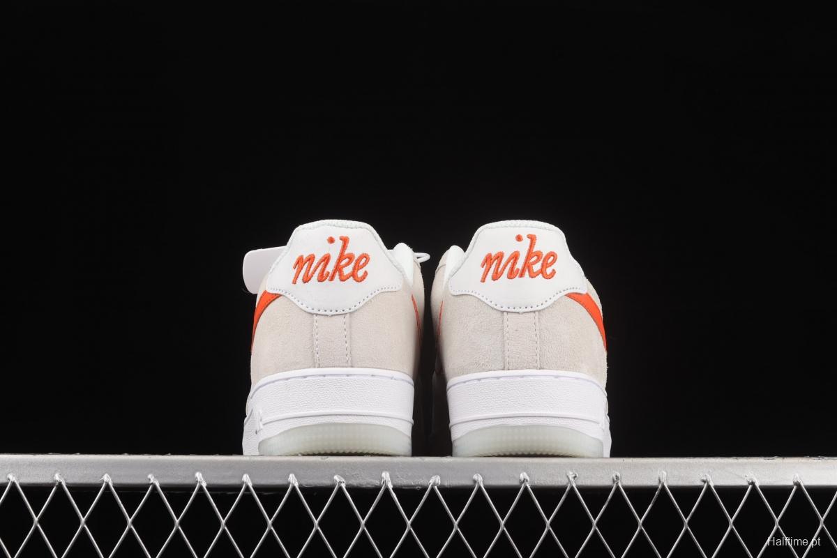 NIKE Air Force 1x 07 Low SE 50th anniversary low-top casual board shoes DA8302-101m white orange gold buckle