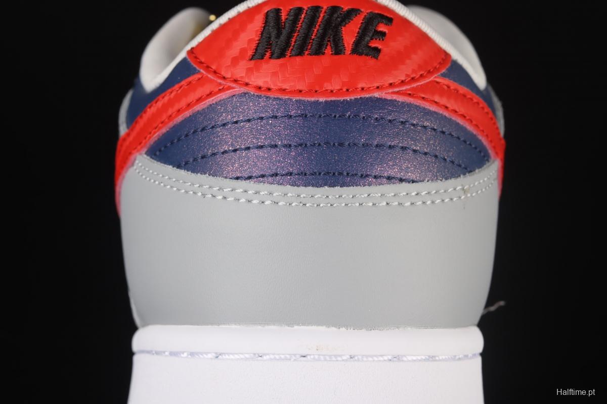 NIKE DUNK Low Samba Japan restricts the sale of Super Blue / Samba Red-Silver leisure sports board shoes CZ2667-400