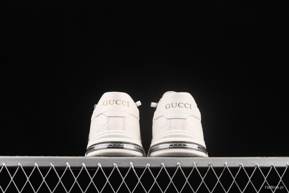 Gucci Screener GG High-Top Sneaker double G embossed leisure shoes series leisure board shoes 02JPO60166