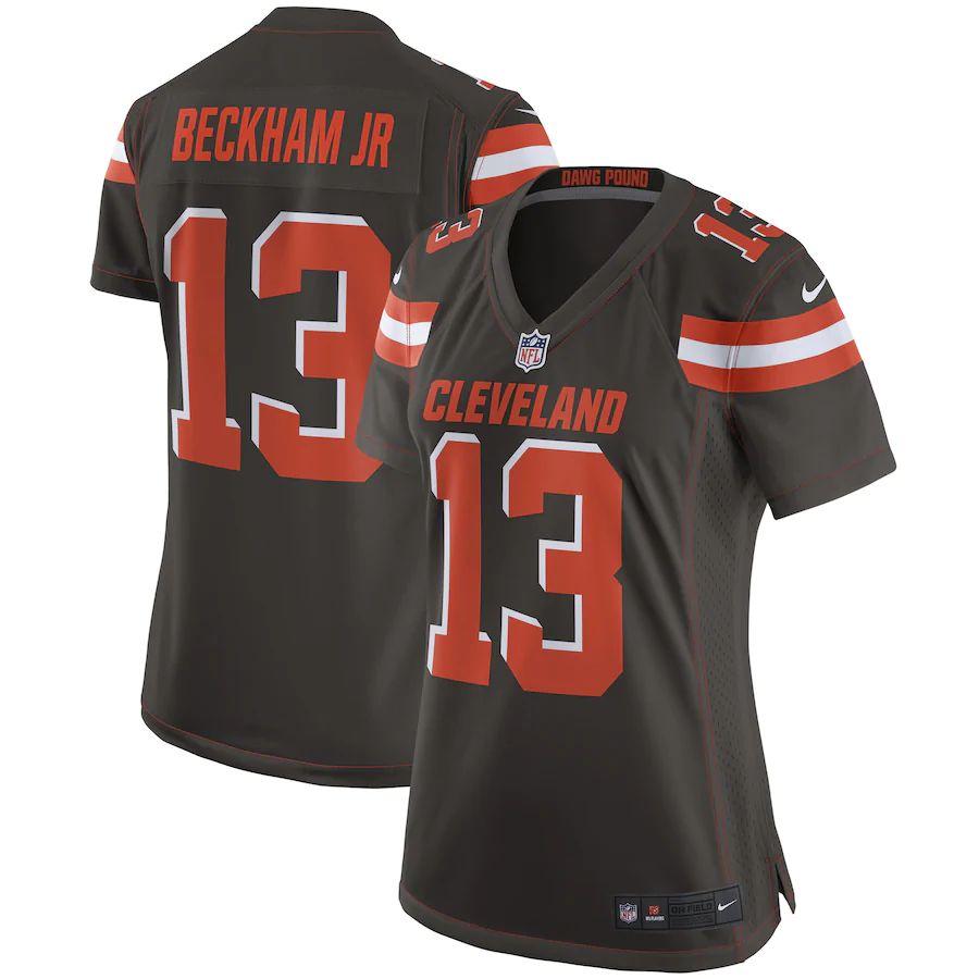 Women's Odell Beckham Jr Brown Player Limited Team Jersey