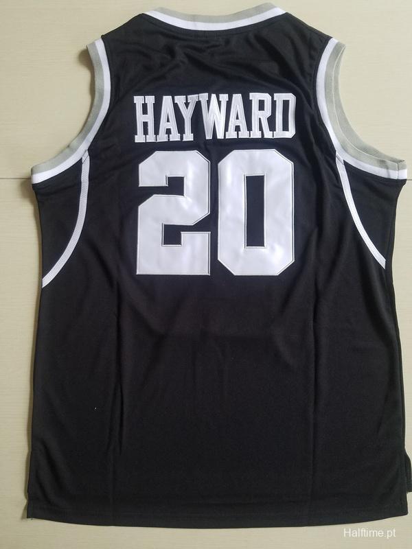 Gordon Hayward 20 Butler College Black Basketball Jersey