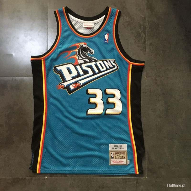 Men's Grant Hill Blue Retro Classic Team Jersey