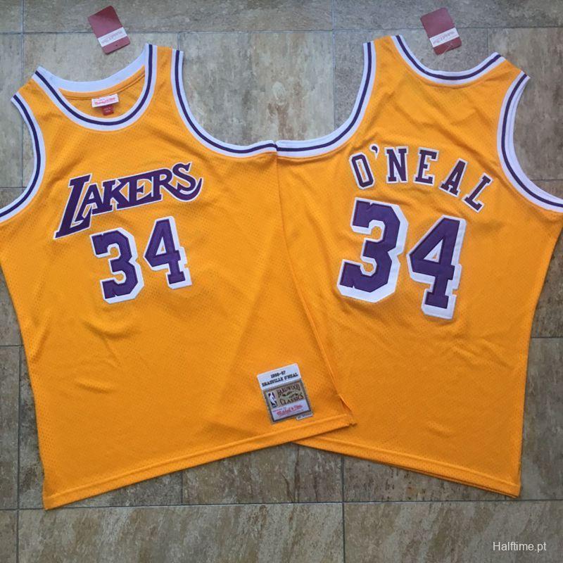 Men's Shaquille O'Neal Yellow Retro Classic Team Jersey