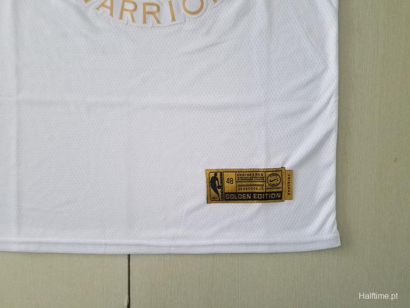 Stephen Curry 30 White Golden Edition Jersey