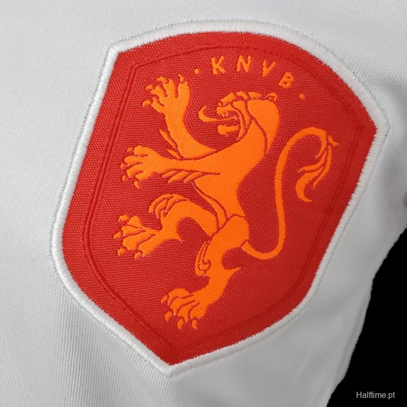 2022 Kids Netherlands Away Size 16-28 Soccer Jersey