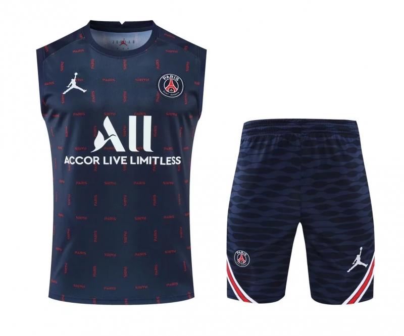 22/23 PSG Pre-match Training Jersey Royal Blue Spotted Vest