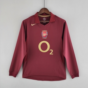 Retro Long Sleeve 05/06 Arsenal Home Soccer Jersey