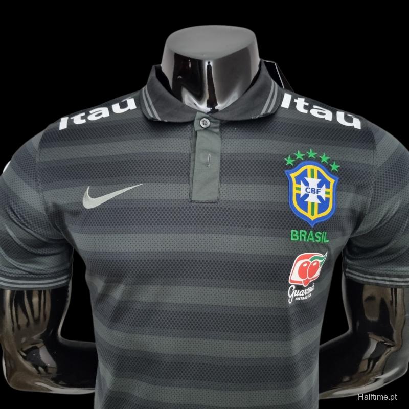 Brazil Polo Black Stripe