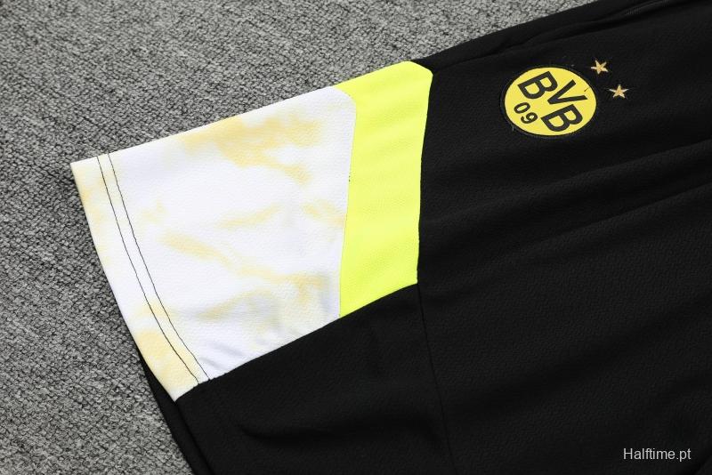 2022 Borussia Dortmund Vest Training Jersey Kit Black And White