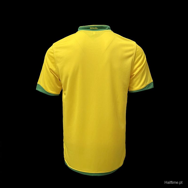 Retro 2006 Brazil Home Soccer Jersey