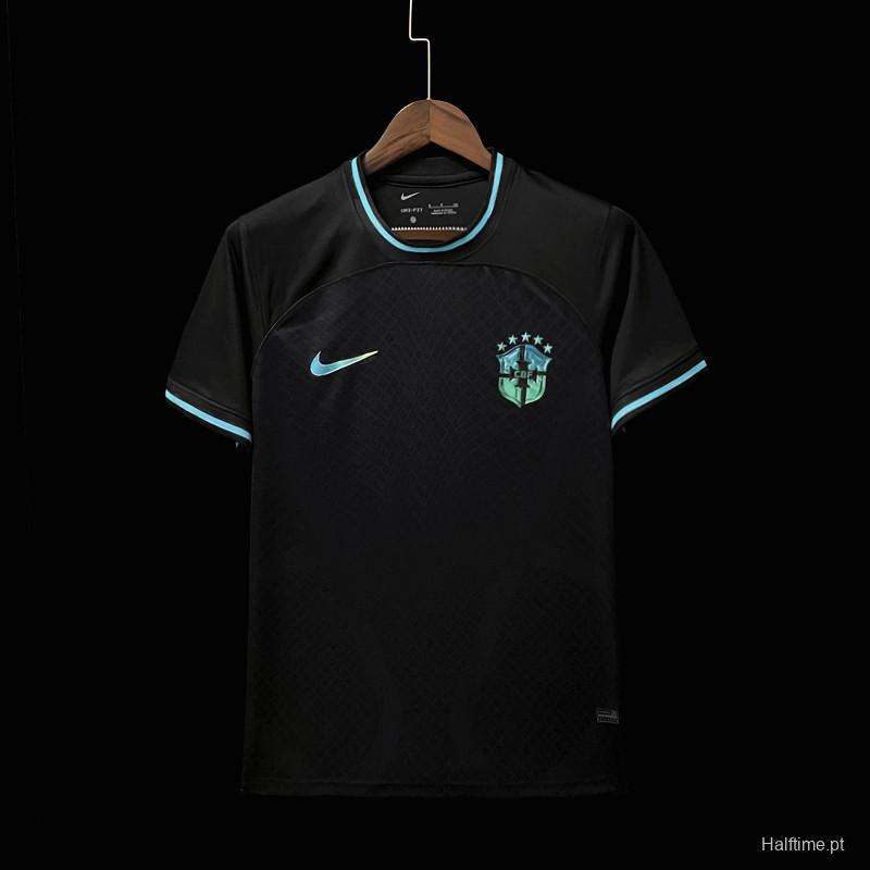 2022 Brazil Black Concept Black Jersey