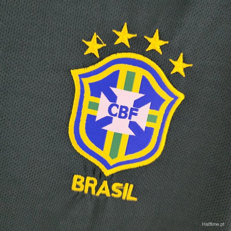 Retro Goalkeeper Brazil 1998 Dark Green Jersey